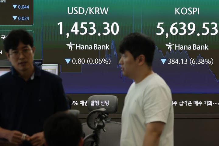 8%，韩股熔断了